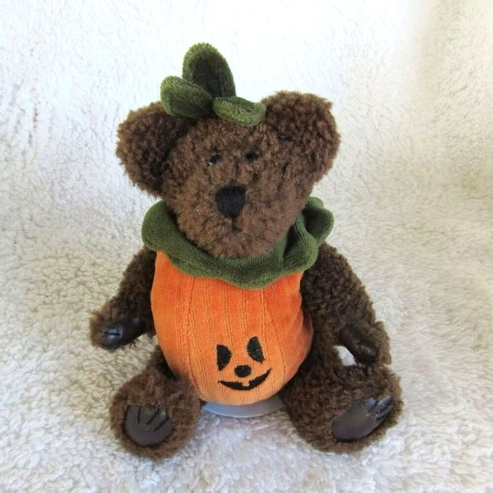 Boyds Bears Spunky Boobear Halloween Bear Pumpkin Costume Stuffed Animal Plush